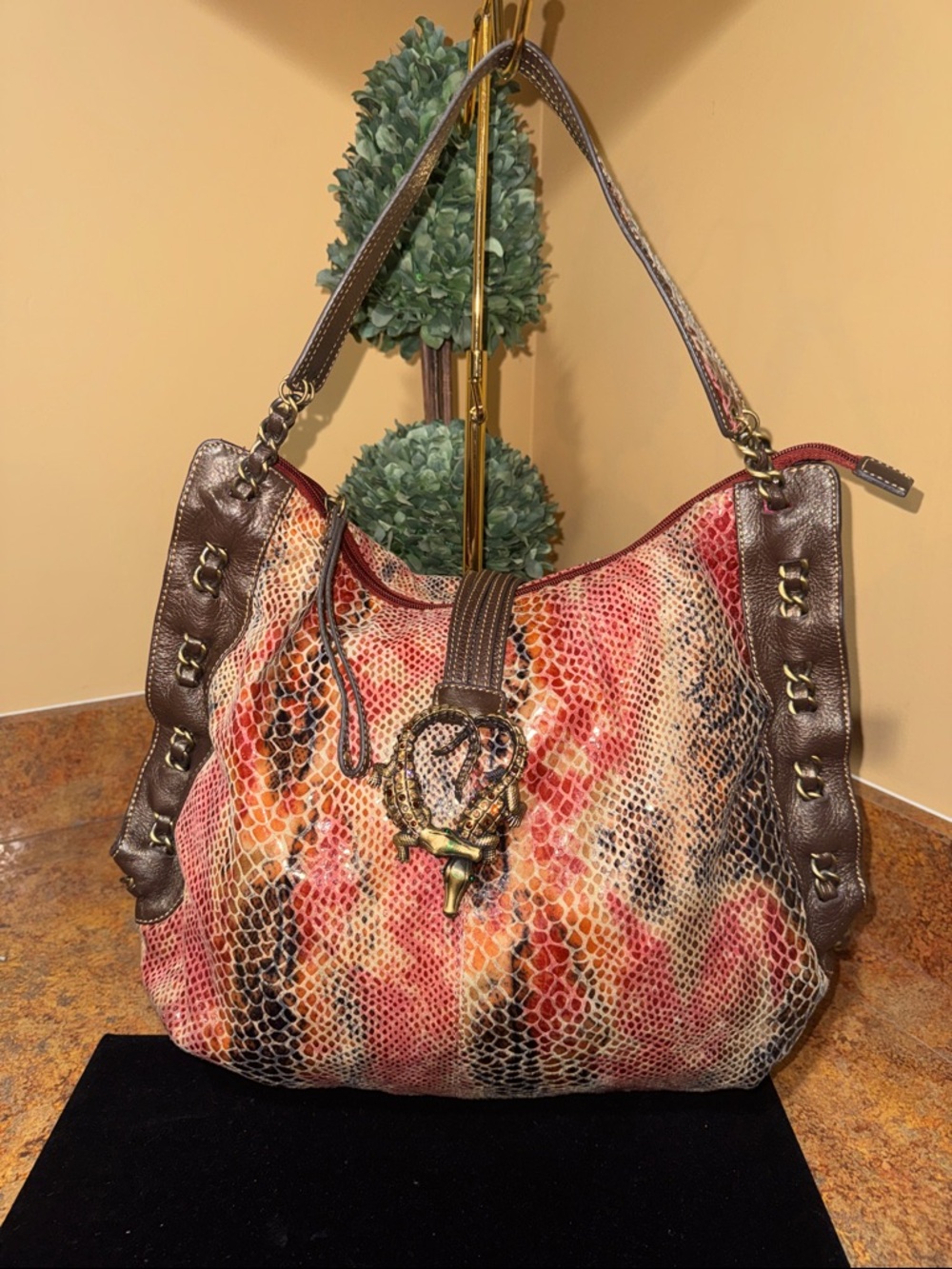 Sharif Snakeskin Purse